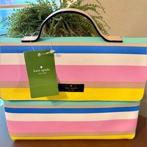 Kate Spade Multicolor Striped Travel Bag- NWT